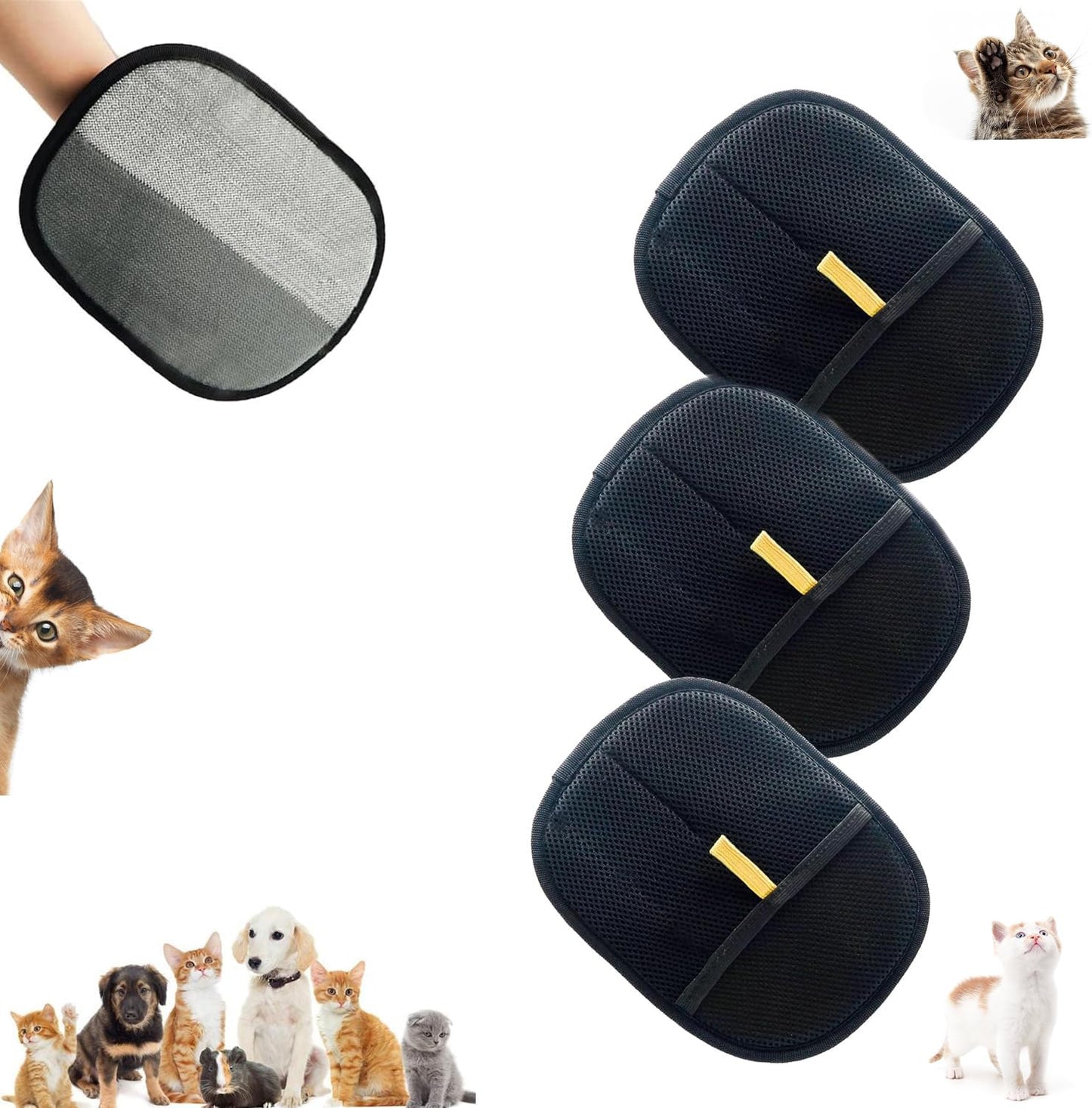 Pet Hair Removal Gloves - Clean, Groom, Repeat!
