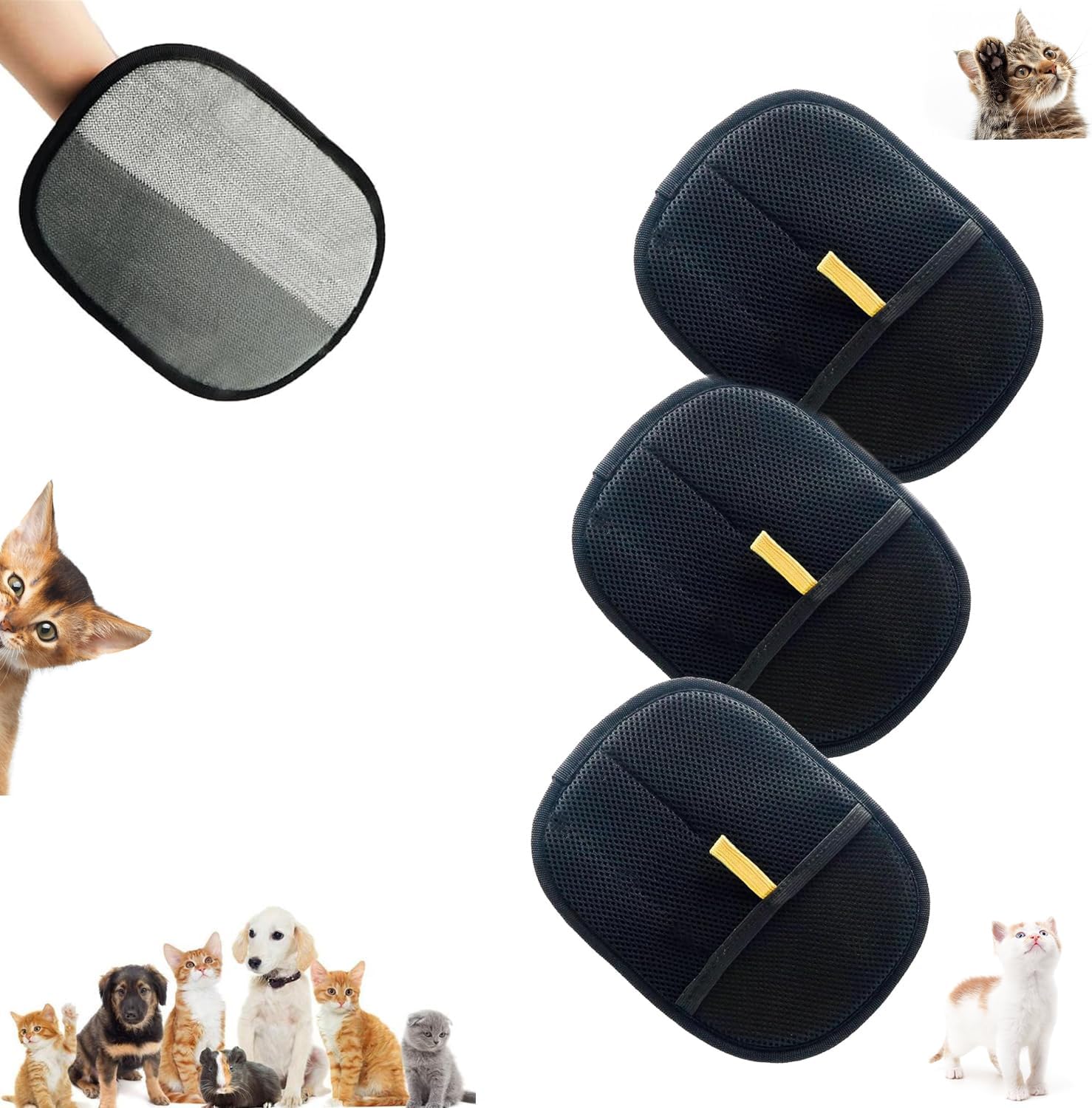 Pet Hair Removal Gloves - Clean, Groom, Repeat!