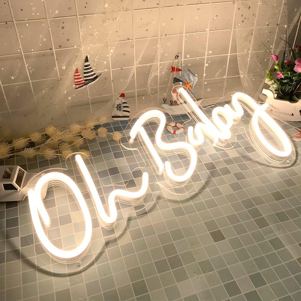 Oh Baby Neon Sign for Backdrop - Perfect for Celebrations