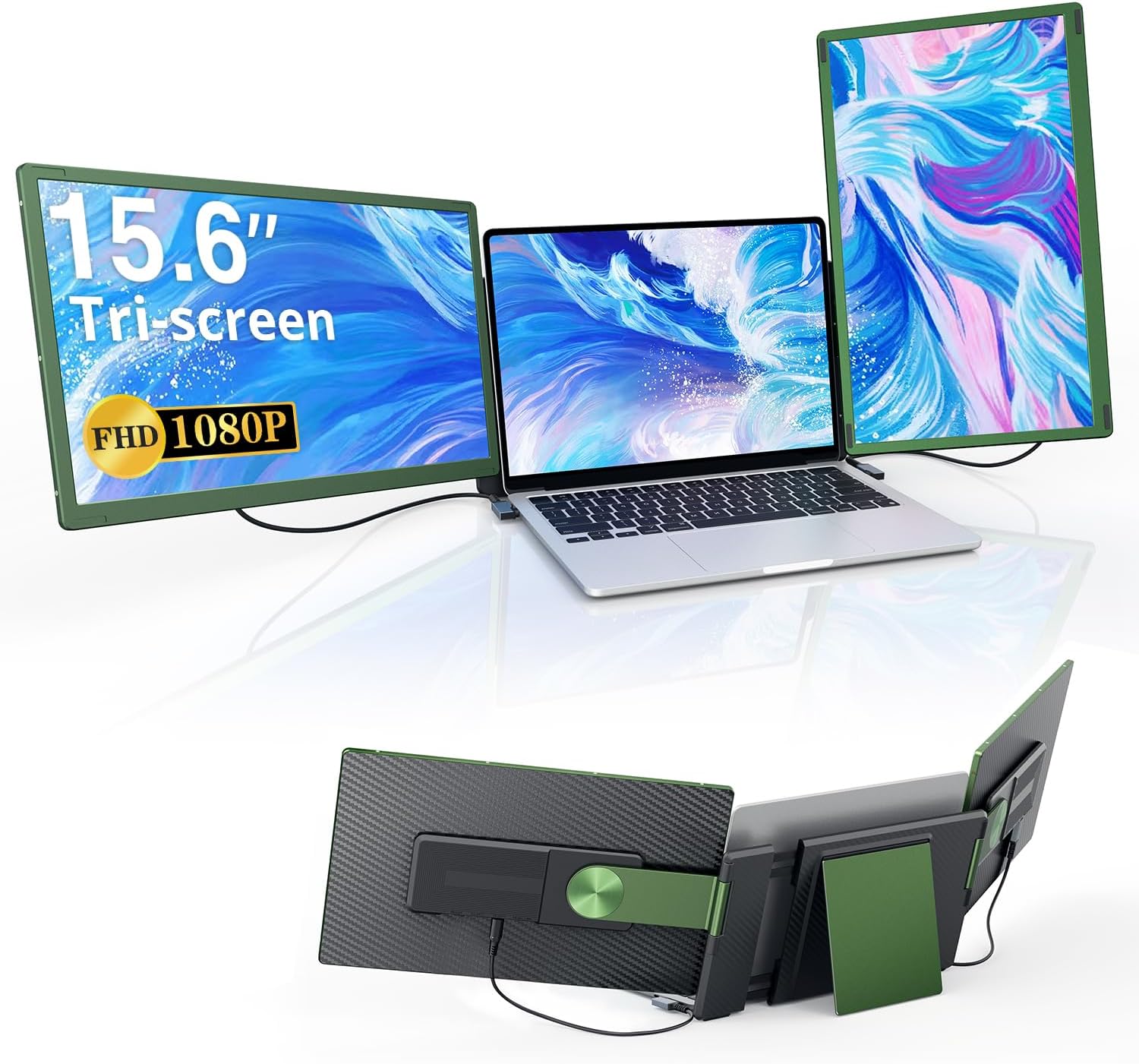 Portable Triple Screen: Boost Productivity!