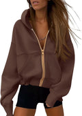 Hoodies for Women Zip Up Sweatshirt - Cozy Fleece Fall Jacket