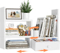 Desk Organizer Shelf White - Adjustable Desk Shelf for Small