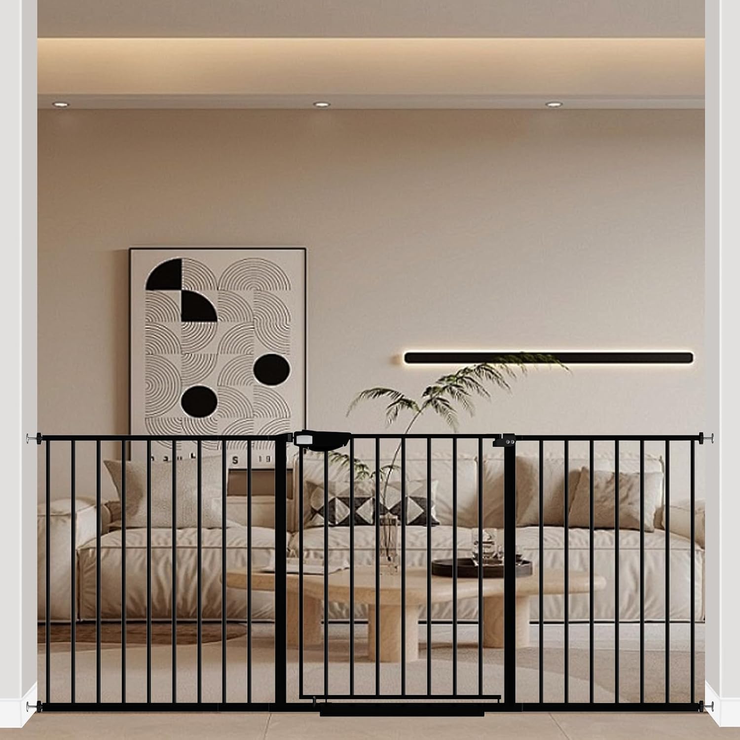 WAOWAO Triple Lock Extra Wide Baby Gate for Safety at Home