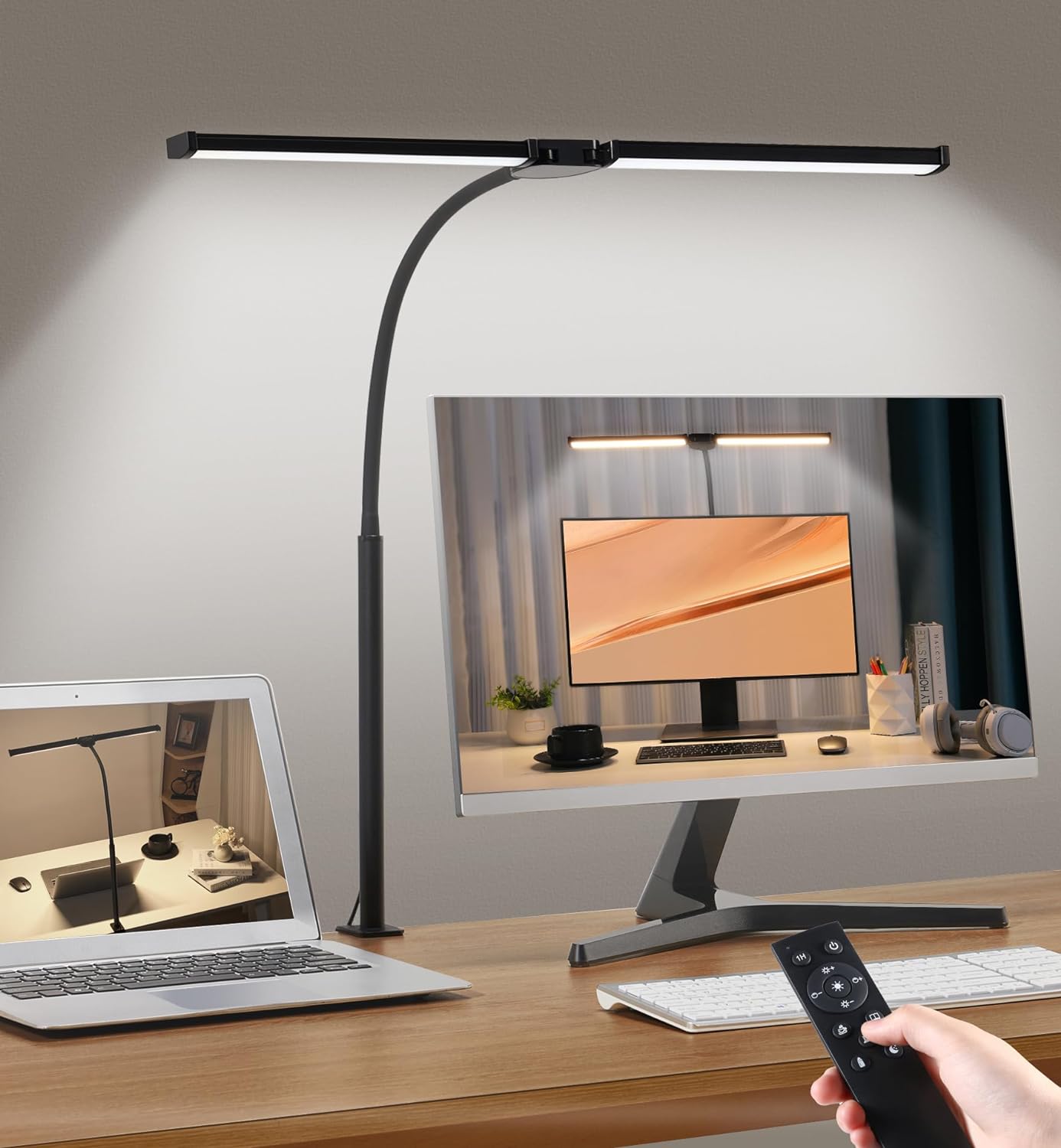 Motumen Dual Head LED Desk Lamp - 25 Lighting Models