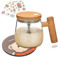 Electric Self Stirring Coffee Mug, High Speed Mixing, 400ml Glass Cup