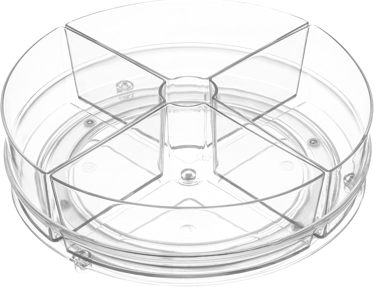 Home Intuition Round Plastic Lazy Susan Turntable for Kitchen