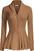 Classic Shawl Lapel Cardigan Sweater for Women in Vintage Style