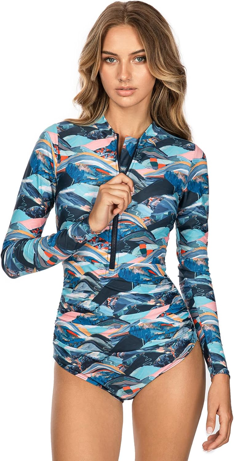 AXESEA Womens Rash Guard Long Sleeve One Piece Swimsuit Review