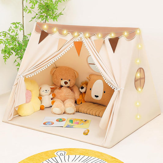 PIIKAGO Indoor Kids Tent with Star Lights - Magical Playtime!