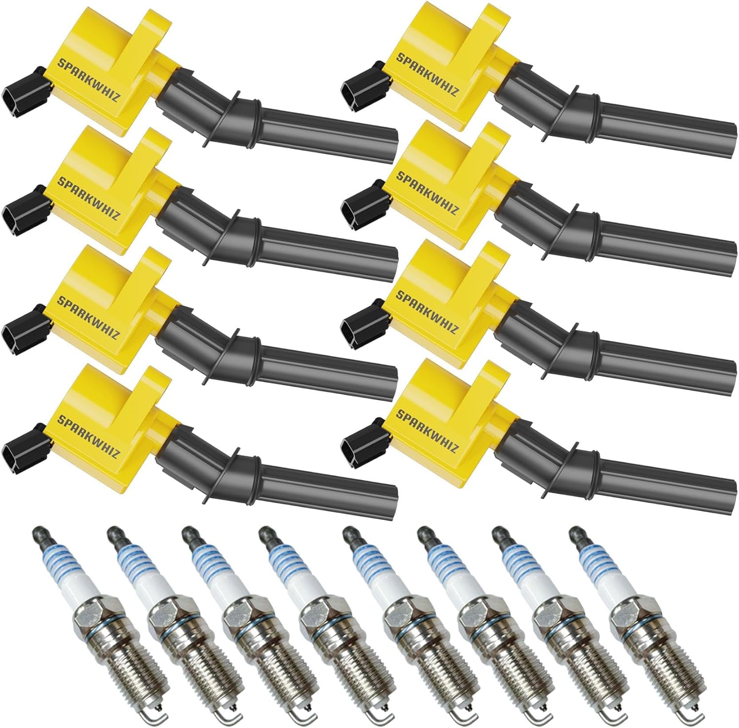 8Pcs DG508 Ignition Coils & Spark Plug SP479 for Ford Vehicles