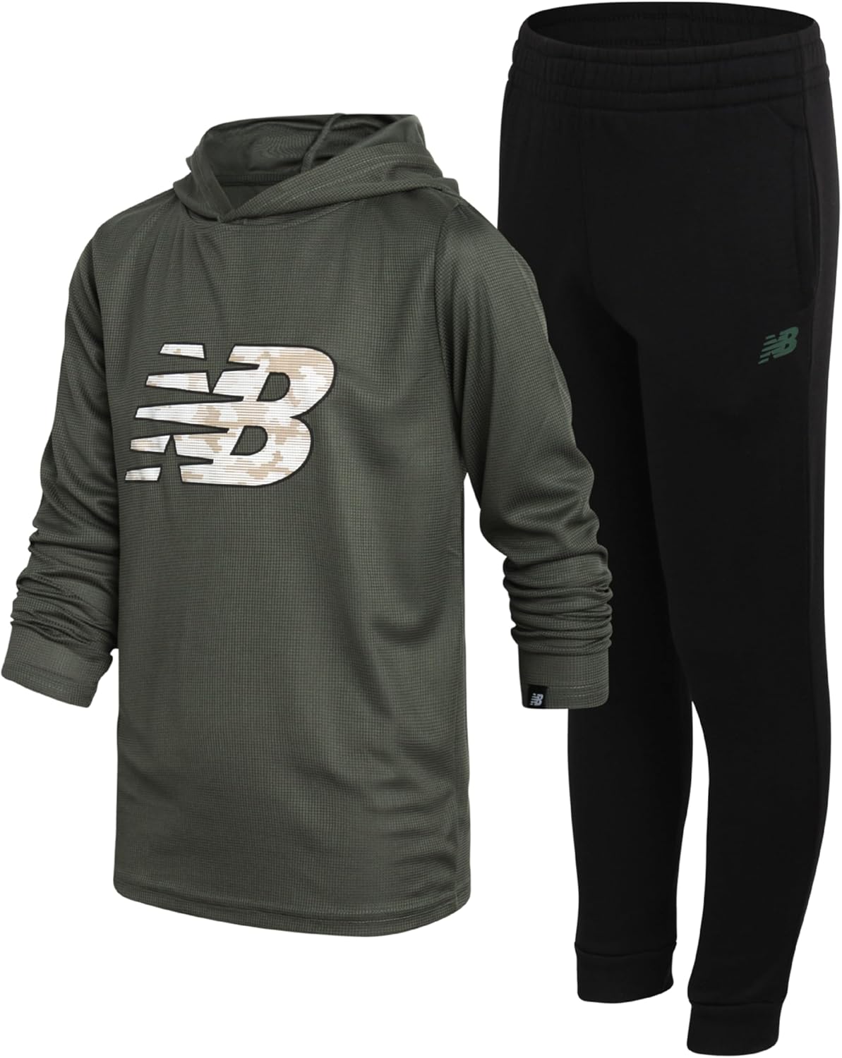 New Balance Boys' Active Sweatsuit - Waffle Knit Hoodie Set