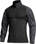 CQR Men's Combat Shirt 1/4 Zip Tactical Long Sleeve (Style RXDR)