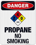 Propane No Smoking Sign OSHA Danger Sign 24x30 in - Reflective, USA