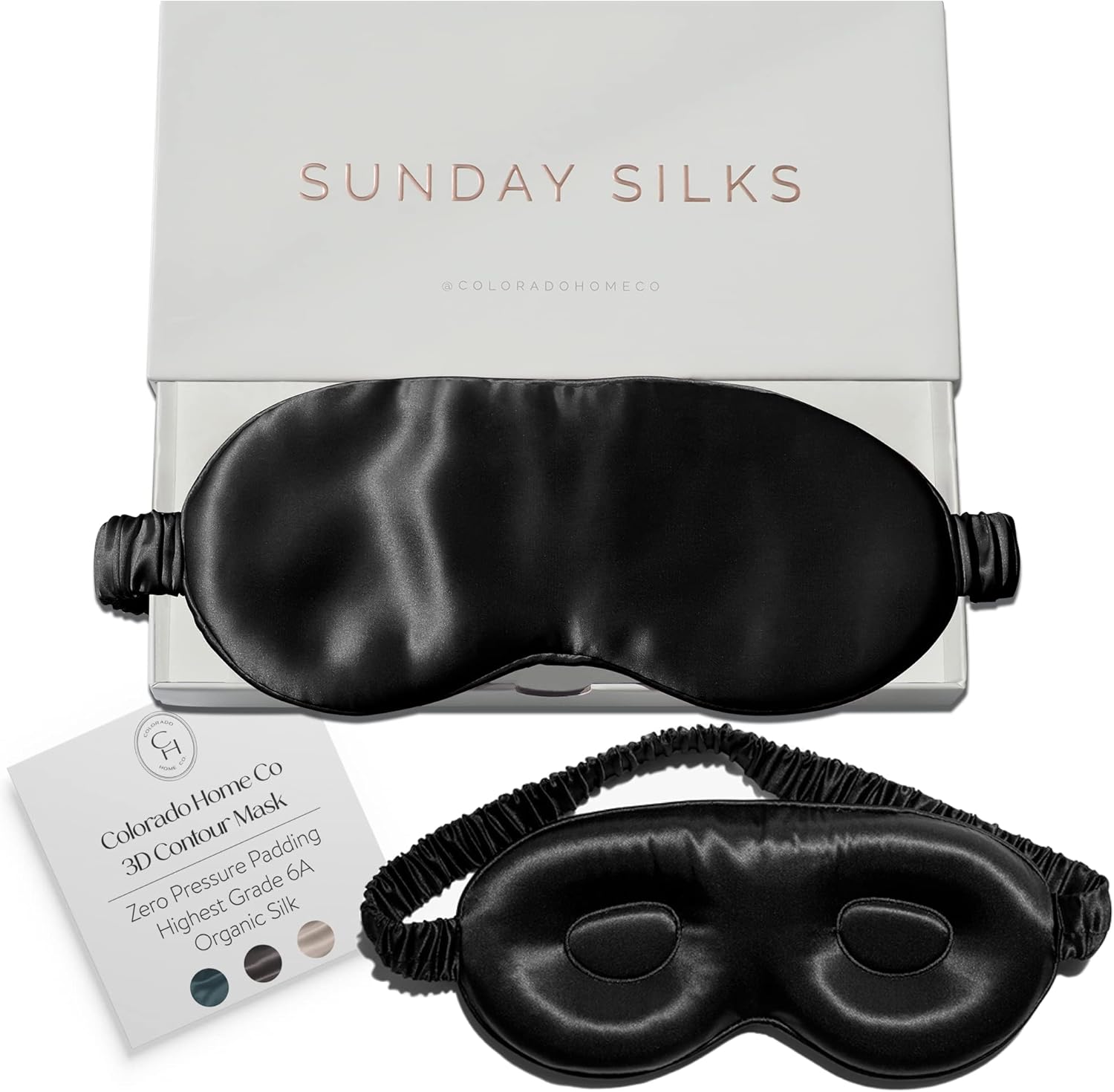 3D Contoured Silk Sleep Mask for Lash Extensions and Travel