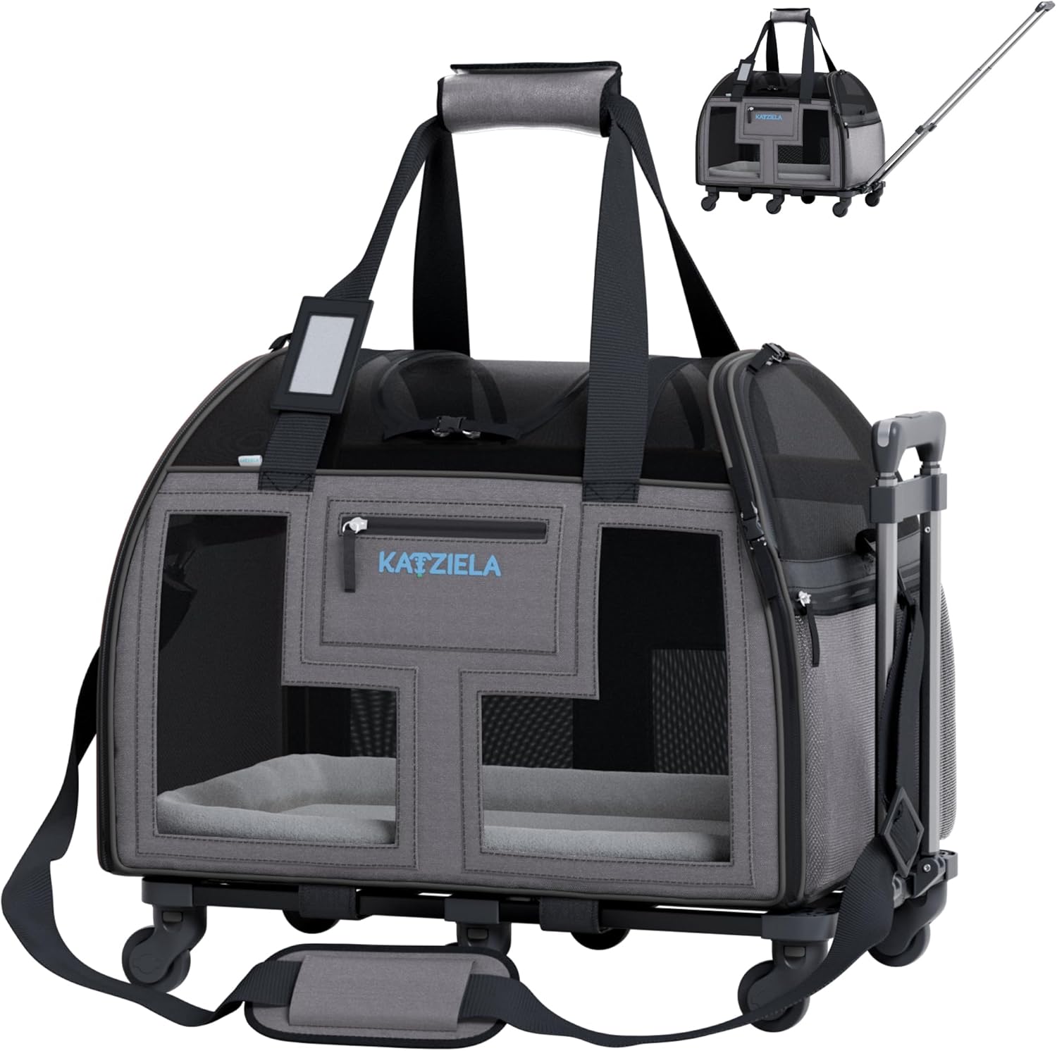 Katziela Airline Approved Pet Carrier for Small Dogs and Cats