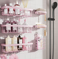 Veken Rustproof & Waterproof Shower Caddy 6-Pack - No Drill Adhesive