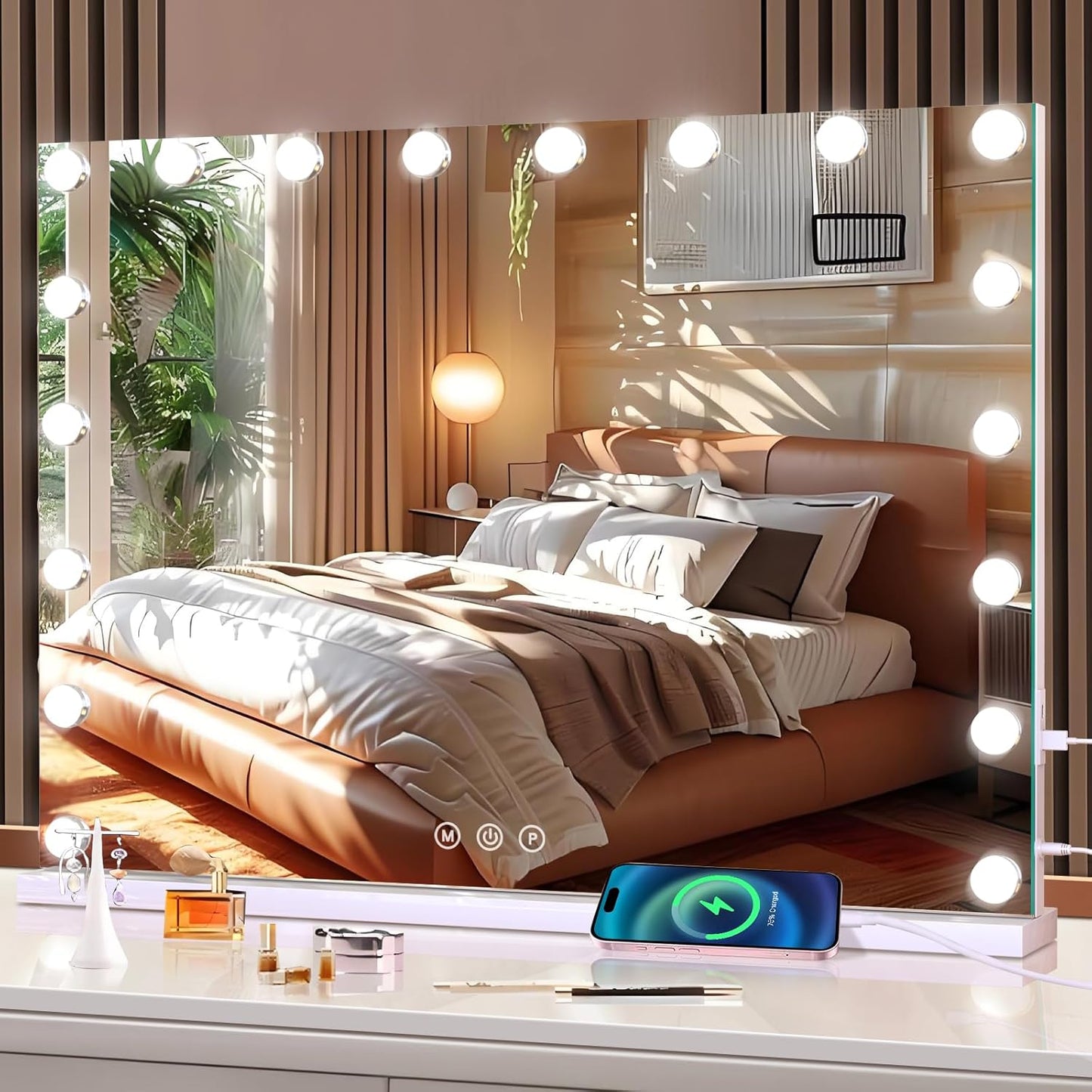 Large Makeup Mirror with LED Lights for Perfect Beauty Routine