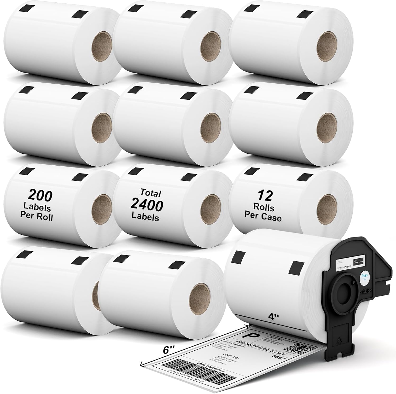 2400 Labels 4x6 Shipping Thermal Label Replacement for QL Printers