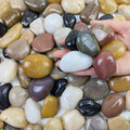 40 lbs Landscaping Rocks 1-2 in River Rocks - Polished Mixed Color