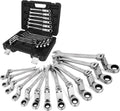 Ratchet Wrenches Set 13pcs - Double Jointed Flex Head, SAE Set