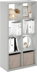 Furinno Cubicle 8-Cube Open Back Storage Organizer - Versatile Display