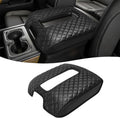 Center Console Armrest Cover Black Vinyl Leather - Fits Silverado