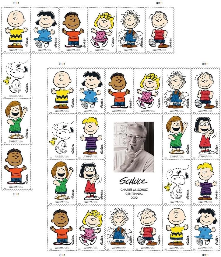 Charles M. Schulz Peanuts Christmas Forever Postage Stamps