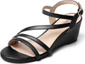 IDIFU Women's Low Wedge Heel Sandal - Comfortable Dress Sandal