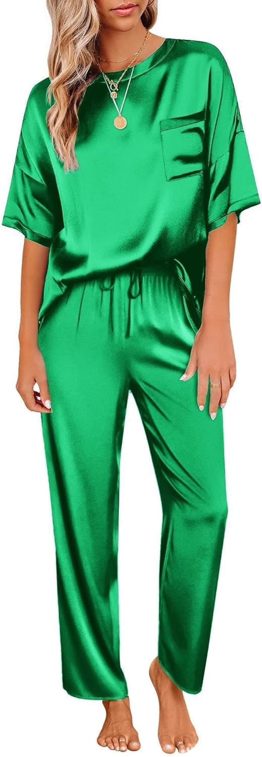 Ekouaer Womens Satin Silky Pajama Set for Ultimate Comfort