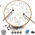 Steel Tongue Drum 14 in - 15 Notes Handpan for Beginners & Pros
