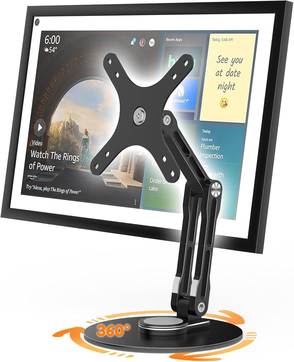 Swivel and Tilt Stand for Echo Show 15 - Adjustable Monitor Stand
