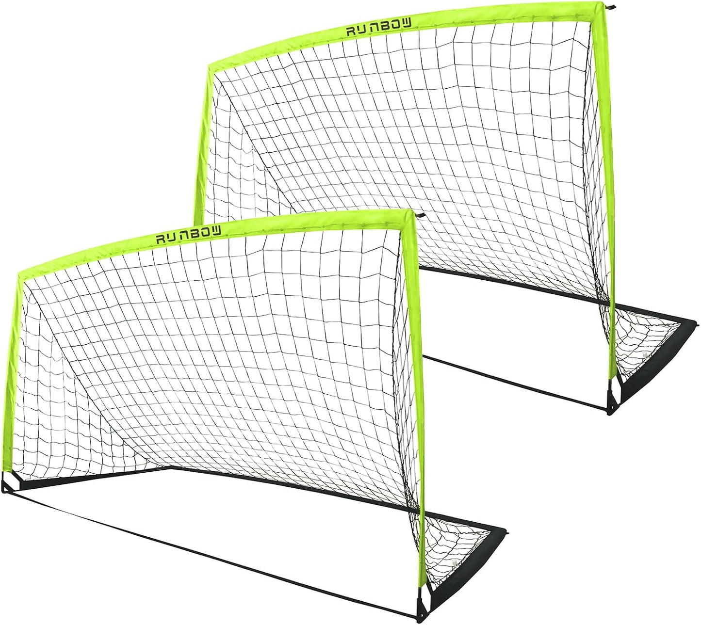 RUNBOW 9x5 ft Portable Kids Soccer Goal for Backyard Fun