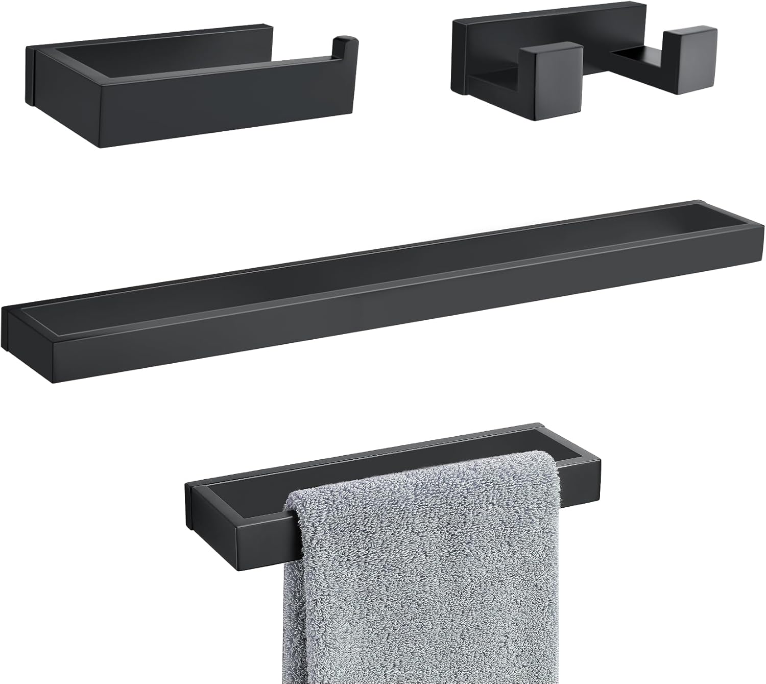 Lairuier 4-Piece Bath Towel Bar Set for Stylish Bathrooms