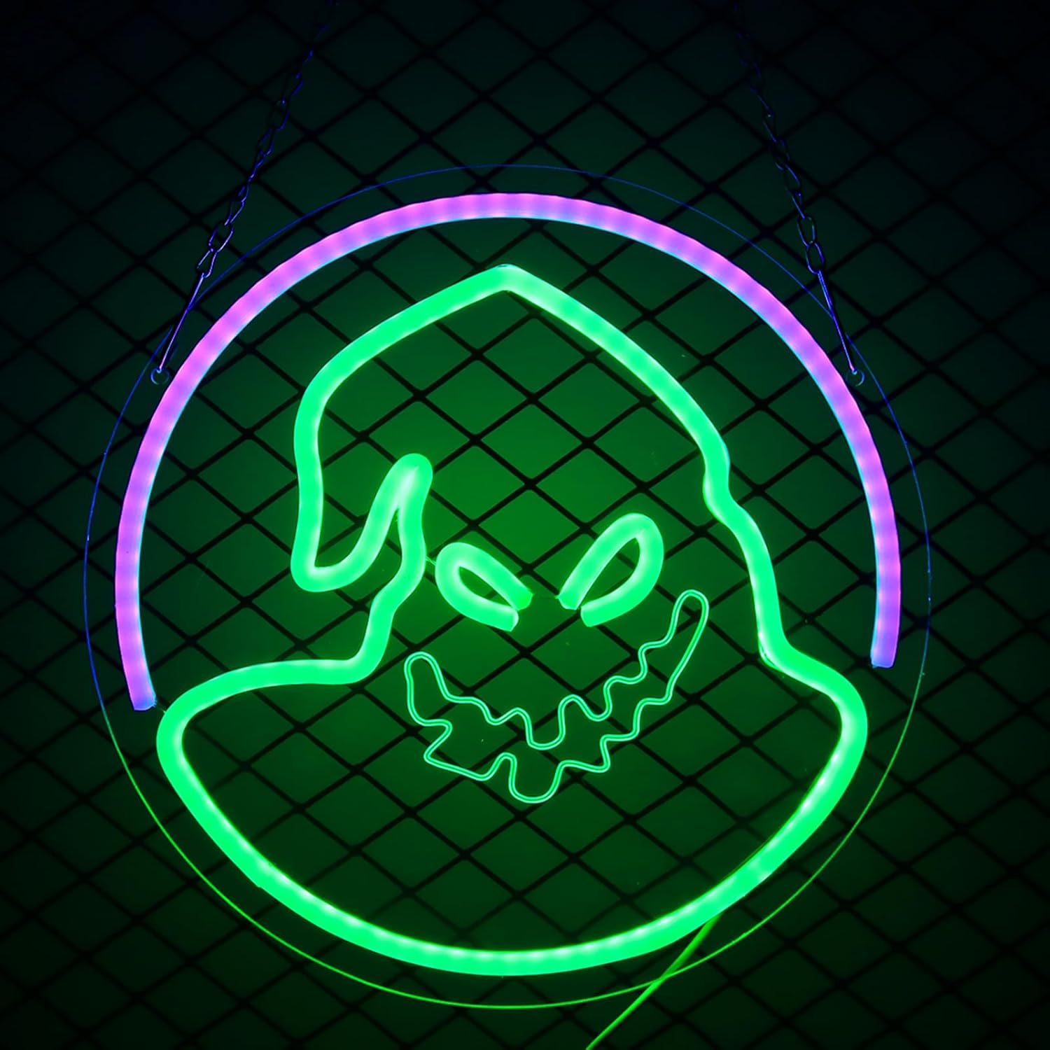 Nightmare Neon Before Christmas Sign for Spooky Decor Fun