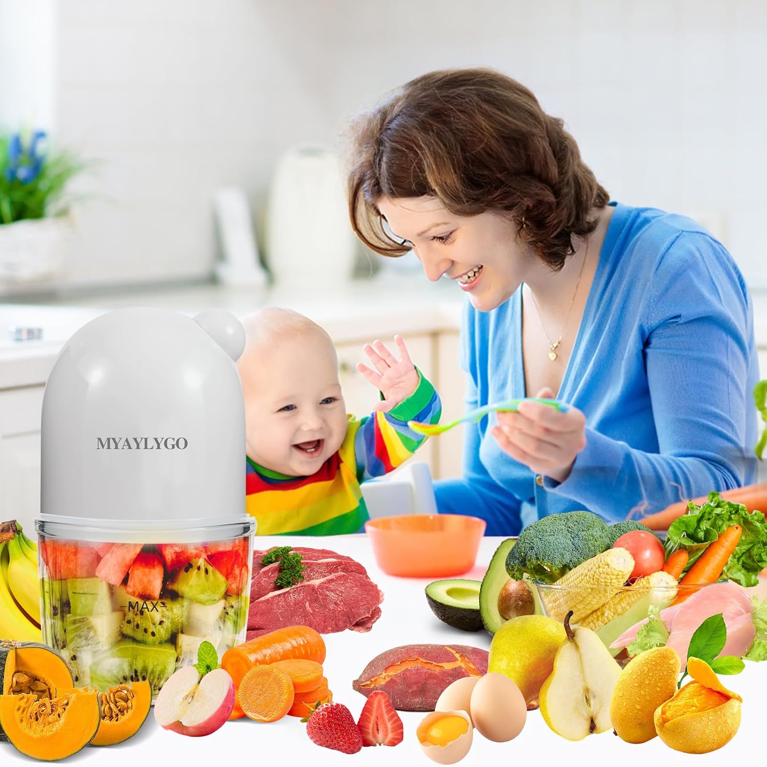 Baby Food Blender & Food Maker for Fresh Fruit, Veggies & Meat