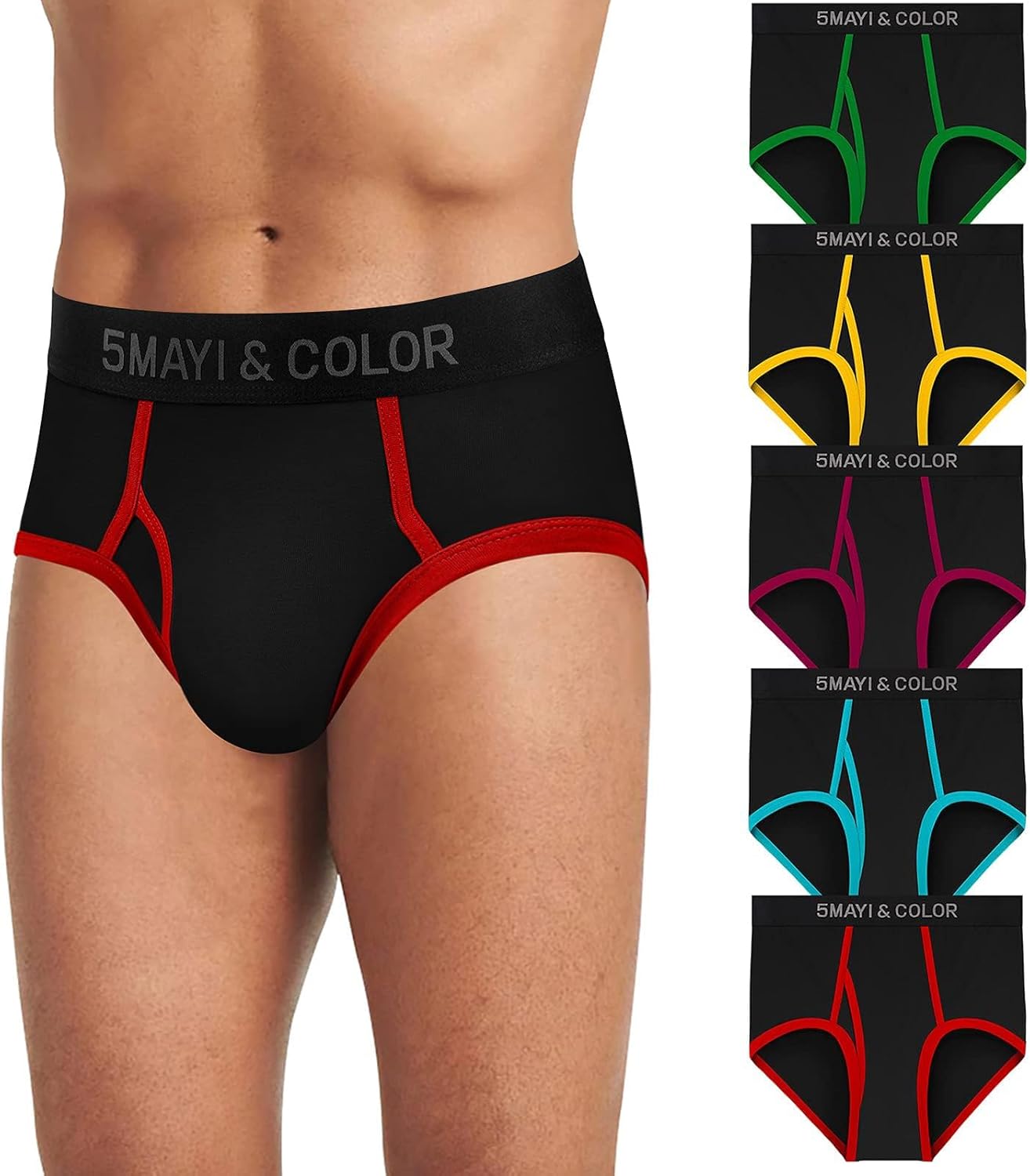 5Mayi Mens Briefs Underwear Pack for Comfort and Support