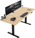 71 x 30 in Standing Desk with Memory Height Presets - Light Wood