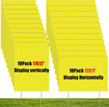 Blank Yard Signs 20 Pack with Stakes - Durable Double-Sided 17 x 12 in