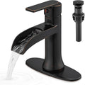 Waterfall Bathroom Sink Faucet Oil Rubbed Bronze - Modern 1 or 3 Hole