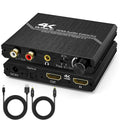 Tendak HDMI Audio Extractor 4K@60Hz - HDMI to Optical and 3.5mm