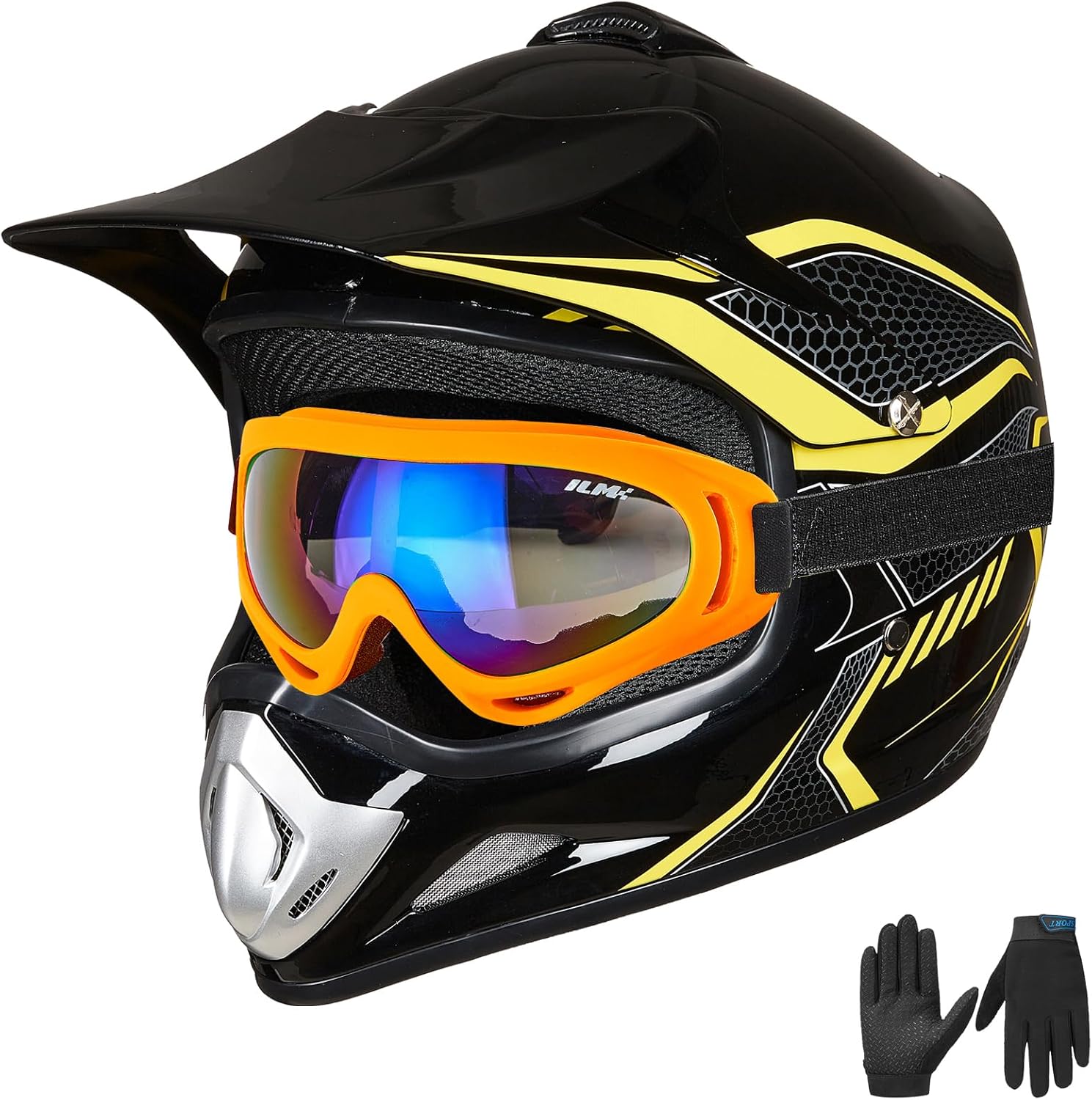ILM Youth Full Face Dirt Bike Helmet - DOT Certified