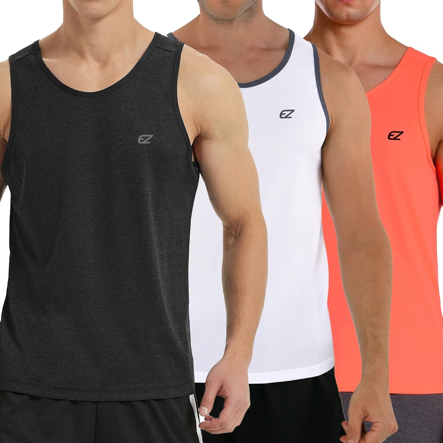 EZRUN Men's Quick Dry Tank Tops for Gym and Fitness Training