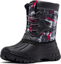 Boys' Waterproof Snow Boots with Faux Fur Lining - Warm Fit