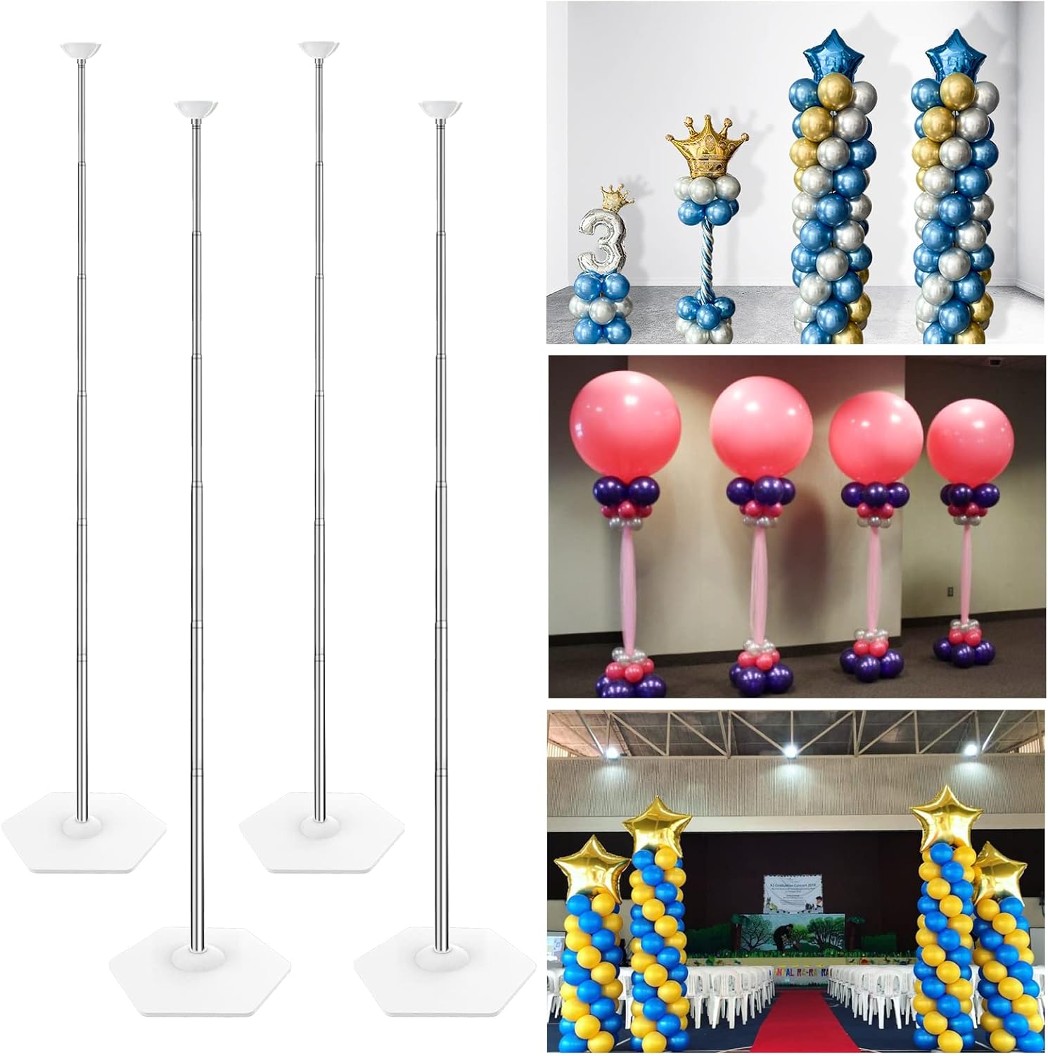 YALLOVE Balloon Column Stand Kit for Stunning Party Decor