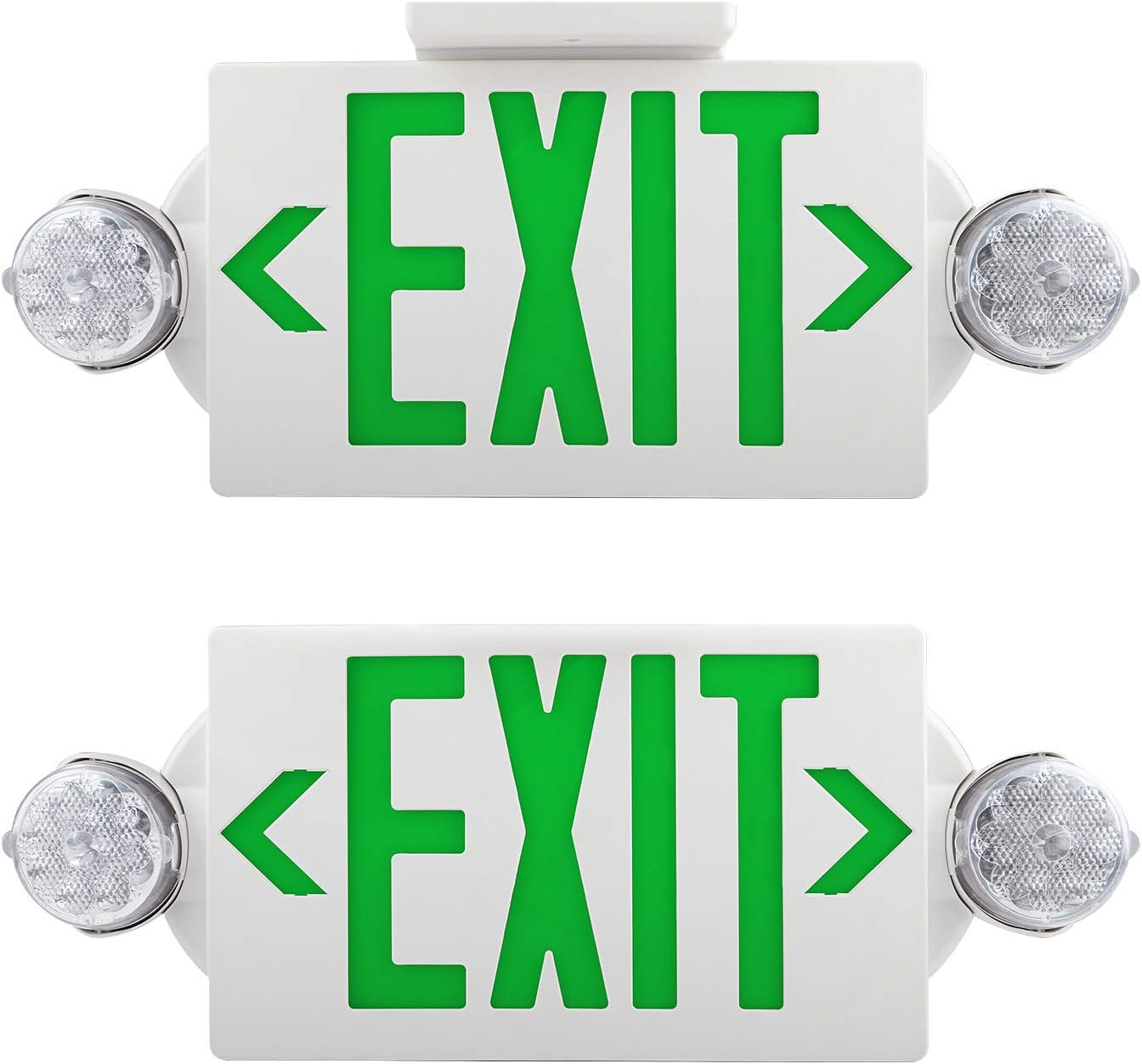 Emergency Exit Light with Adjustable LED Heads for Safety