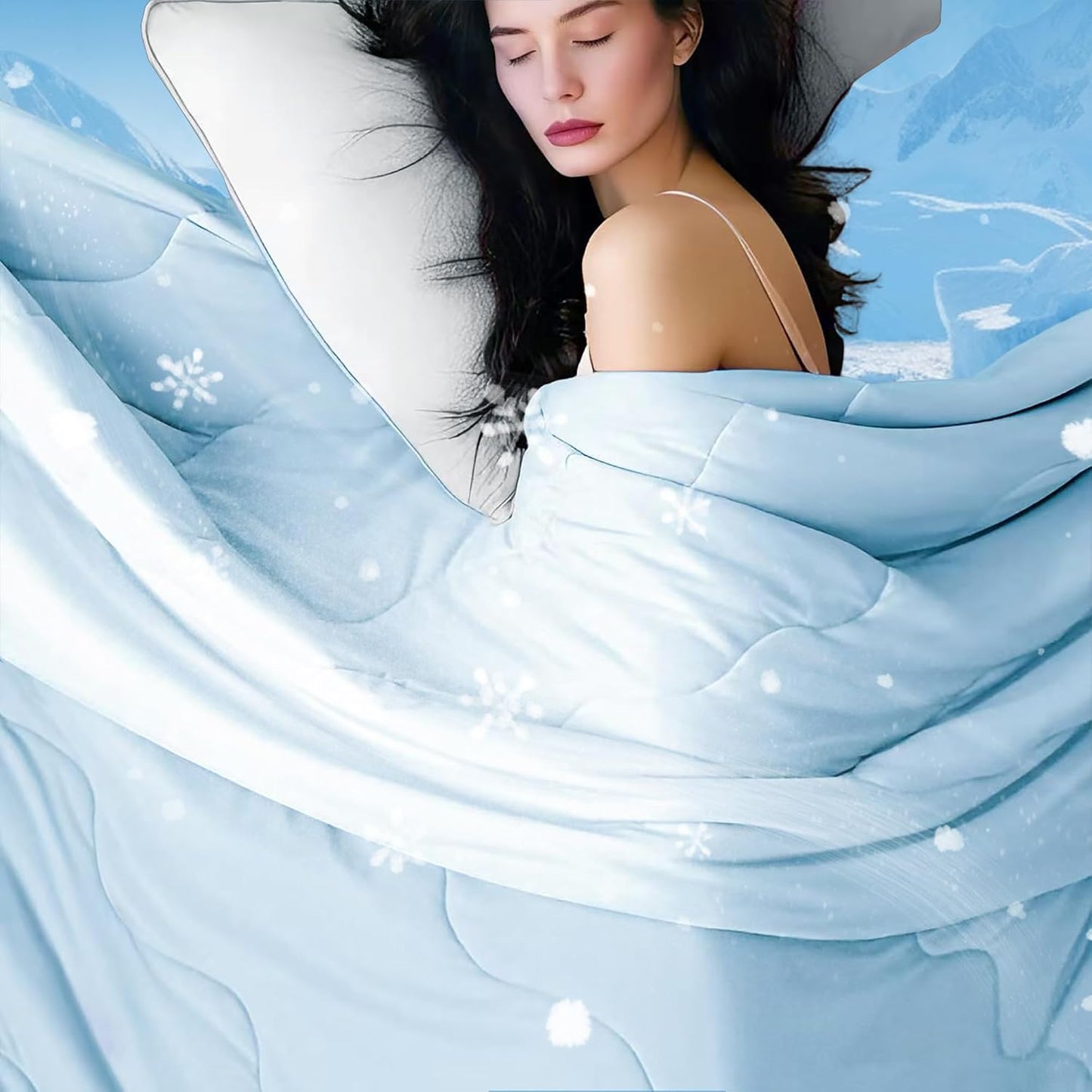 DOWNCOOL Cooling Comforter for Hot Sleepers, Lightweight Quilt