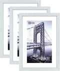 24x36 Inch Solid Wood Poster Frames White 3 Pack - Wall Collage Ready