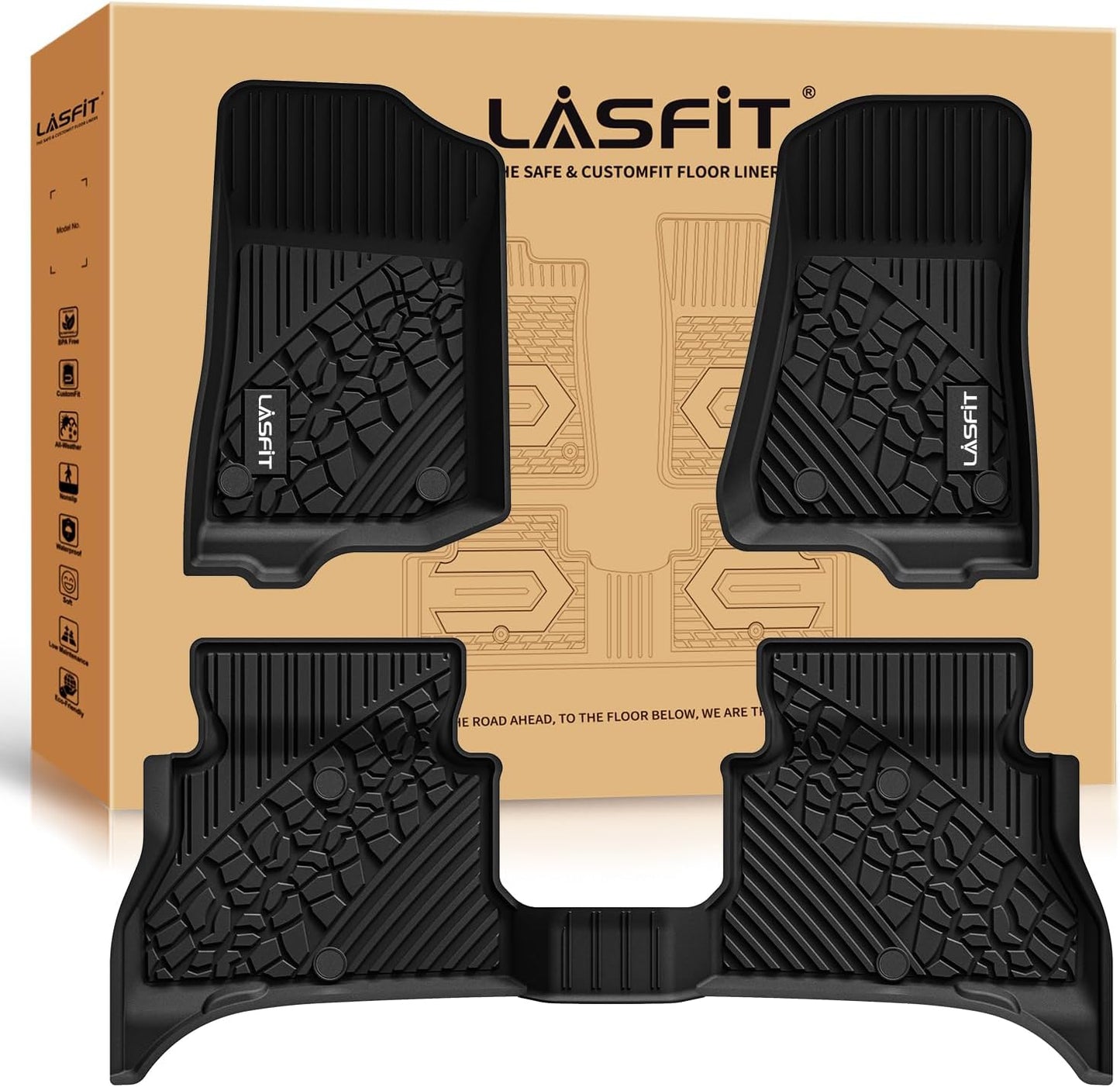 Custom Fit Floor Mats for Jeep Wrangler Unlimited 4XE 2021-2025