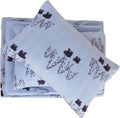 Softan Plush Micro Fleece Queen Bed Sheet Set - Warm Bear Print