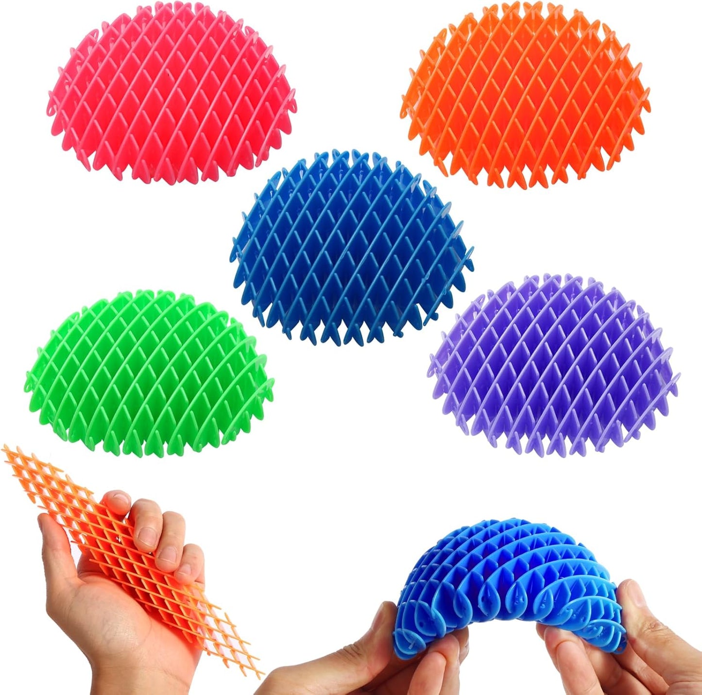 5-Pack Mini Fidget Worm Toys, Stress Relief Sensory Fun! AHHSOY